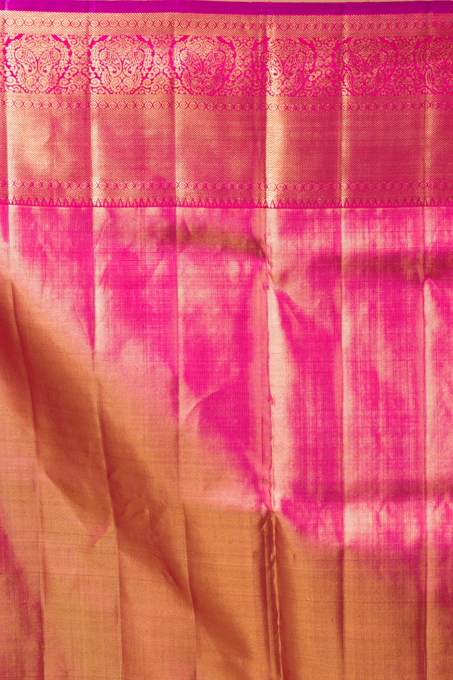 Kanchipuram Silk Tissue Brocade Gold Saree