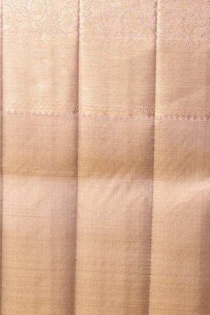 Kanchipuram Silk Tissue Brocade Gold Saree