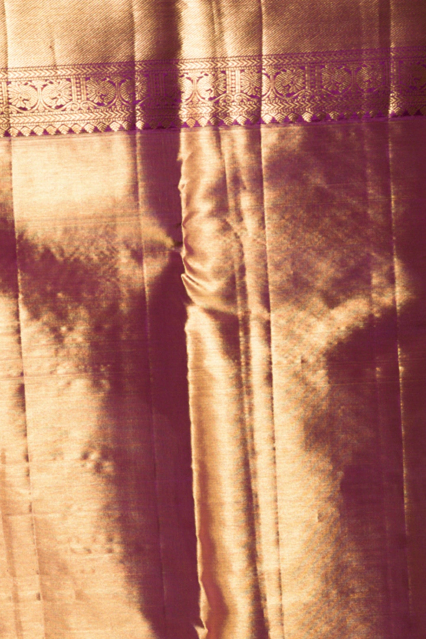 Kanchipuram Silk Tissue Butta Peach Saree