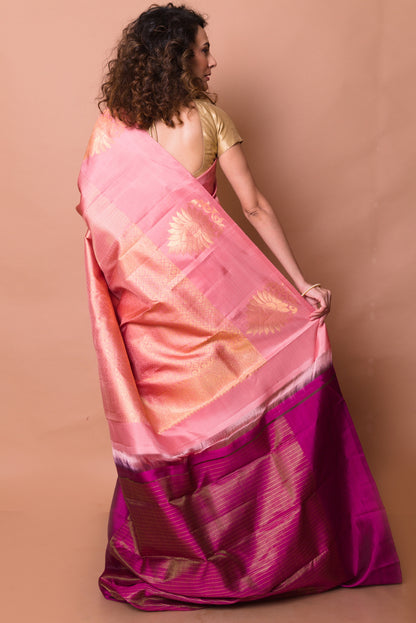 Kanchipuram Silk Butta Pink Saree