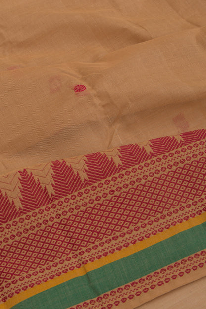 Chettinad Cotton Butta Beige Saree