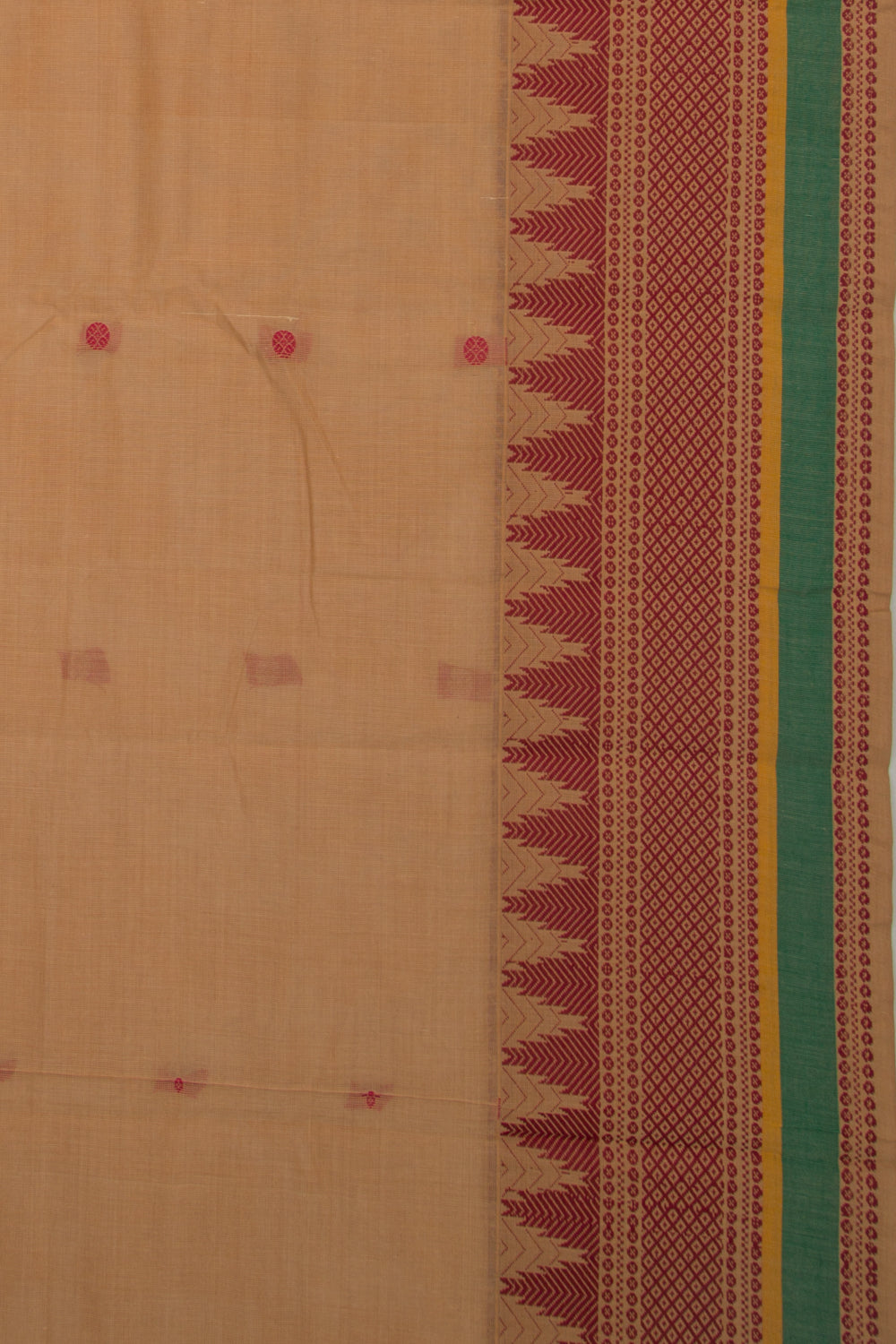 Chettinad Cotton Butta Beige Saree