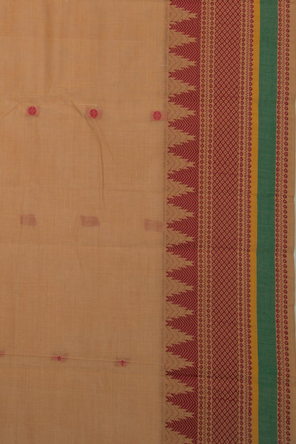 Chettinad Cotton Butta Beige Saree