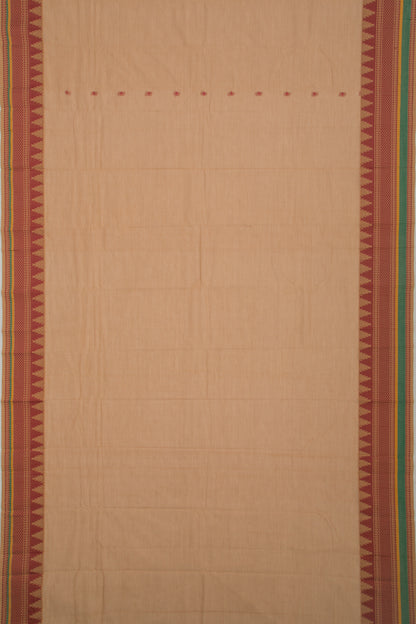 Chettinad Cotton Butta Beige Saree
