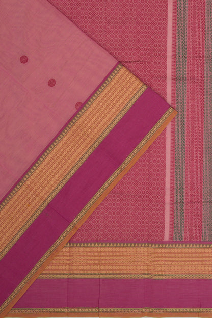 Chettinad Cotton Butta Pink Saree