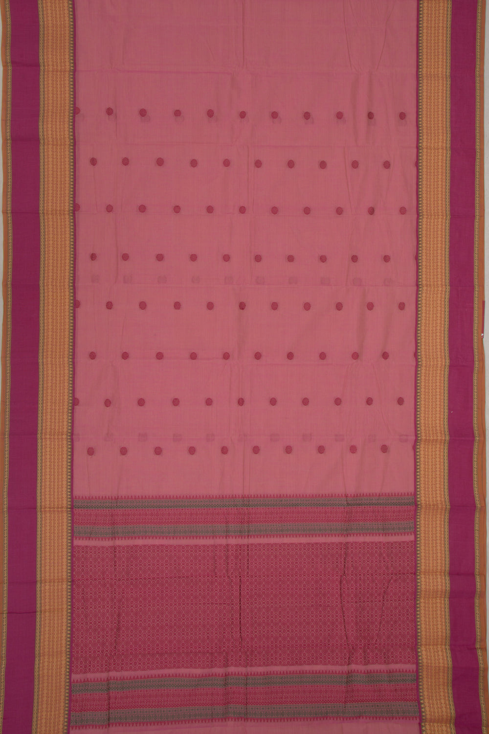 Chettinad Cotton Butta Pink Saree