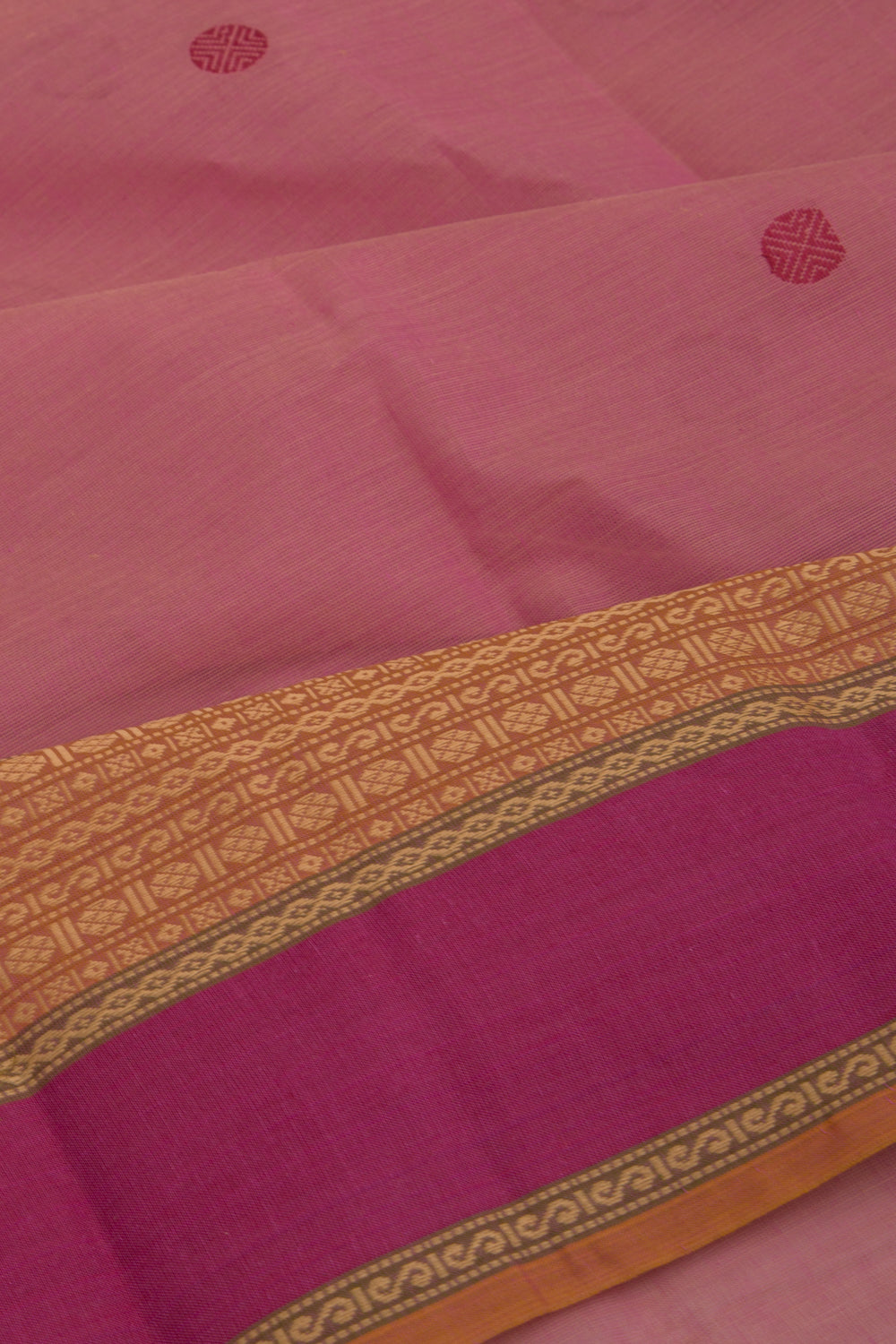 Chettinad Cotton Butta Pink Saree