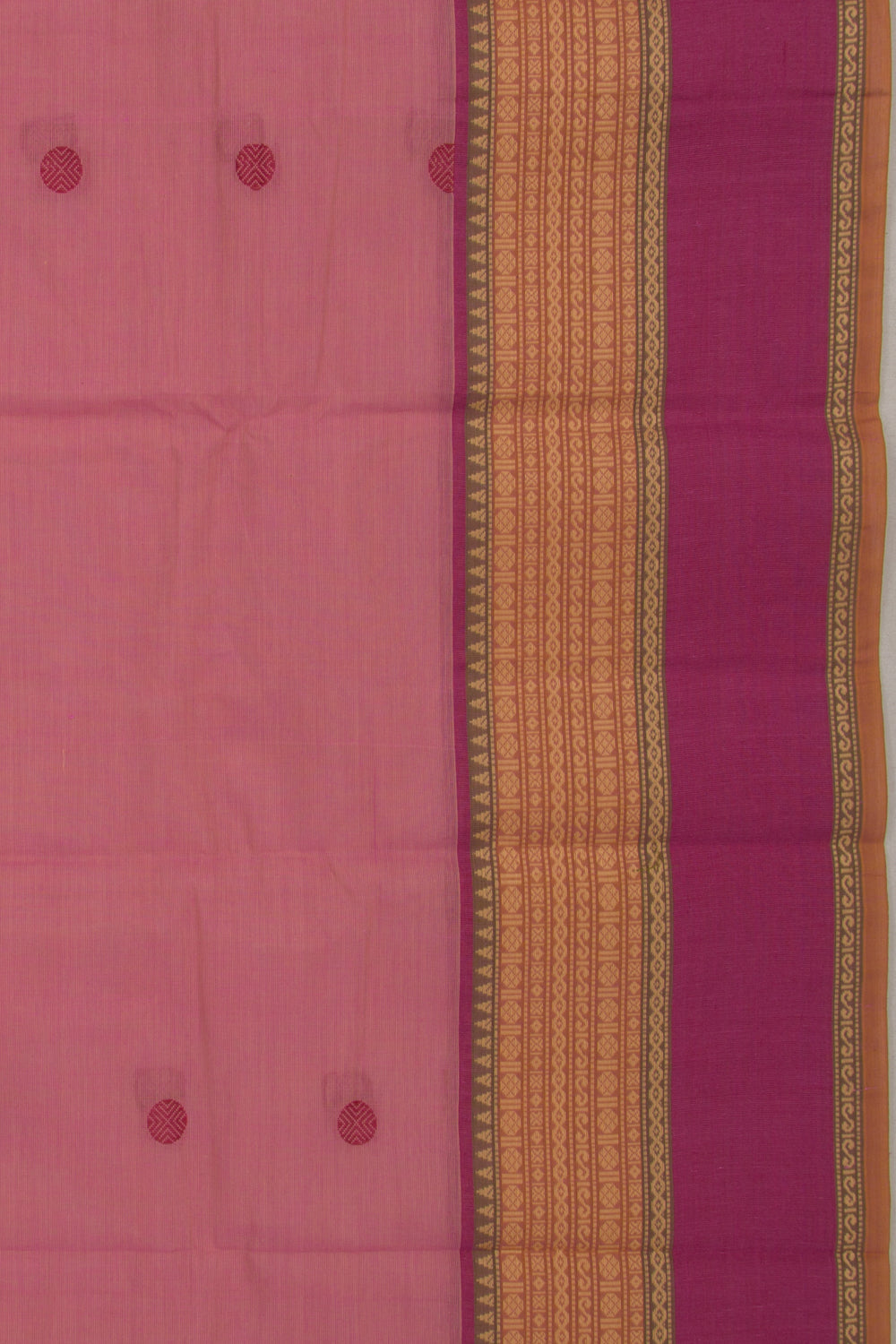 Chettinad Cotton Butta Pink Saree