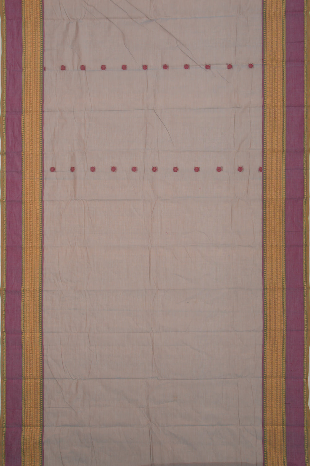 Chettinad Cotton Butta Elephant Grey Saree