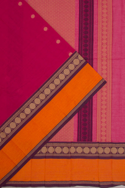 Chettinad Cotton Butta Pink Saree
