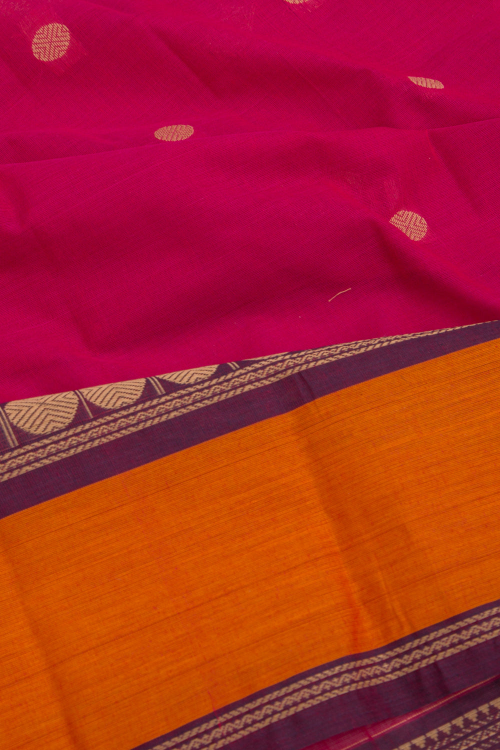 Chettinad Cotton Butta Pink Saree
