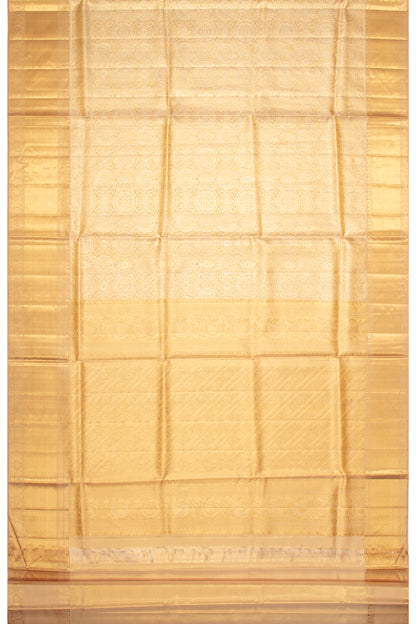 Kanchipuram Silk Tissue Brocade Gold Saree