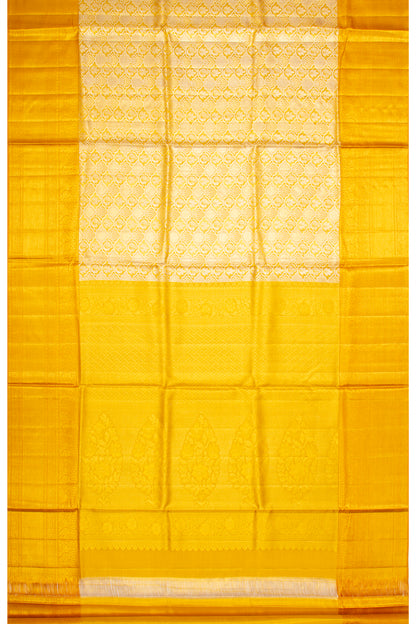 Kanchipuram Silk Tissue Brocade Gold Saree