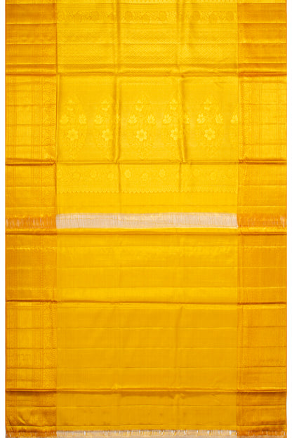 Kanchipuram Silk Tissue Brocade Gold Saree
