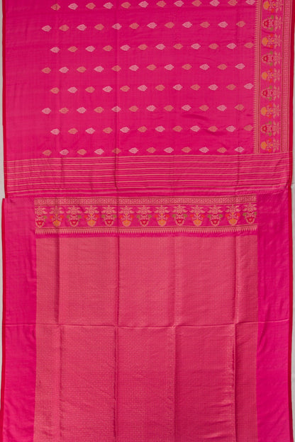 Banarasi Silk Butta Pink Saree