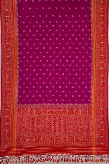 Banarasi Silk Butta Purple Saree