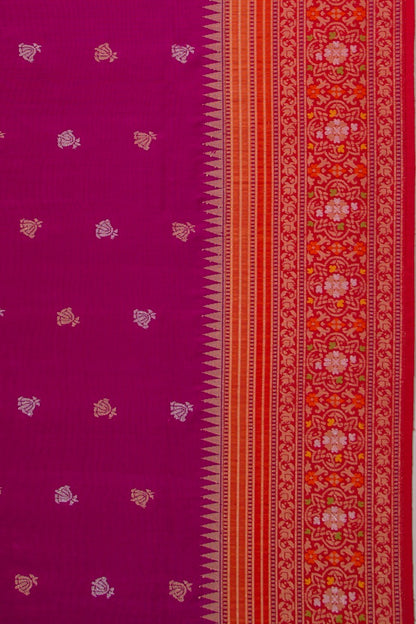 Banarasi Silk Butta Purple Saree