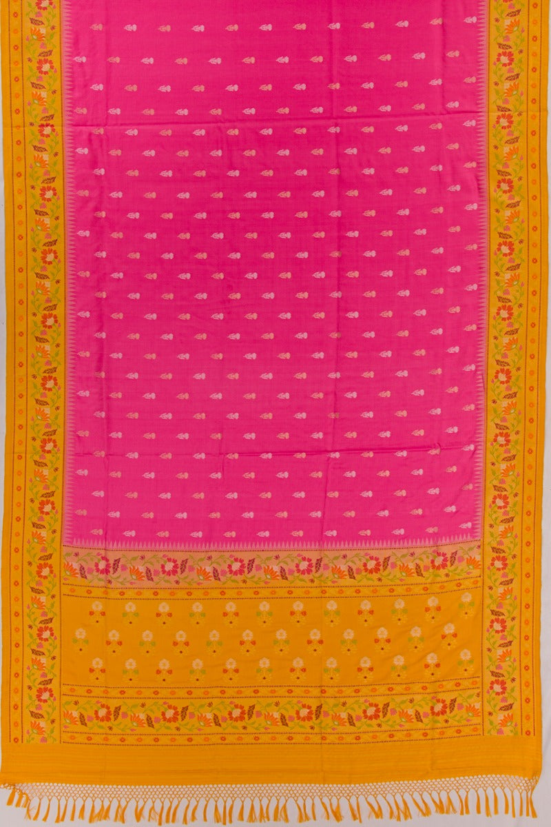 Banarasi Silk Butta Baby Pink Saree