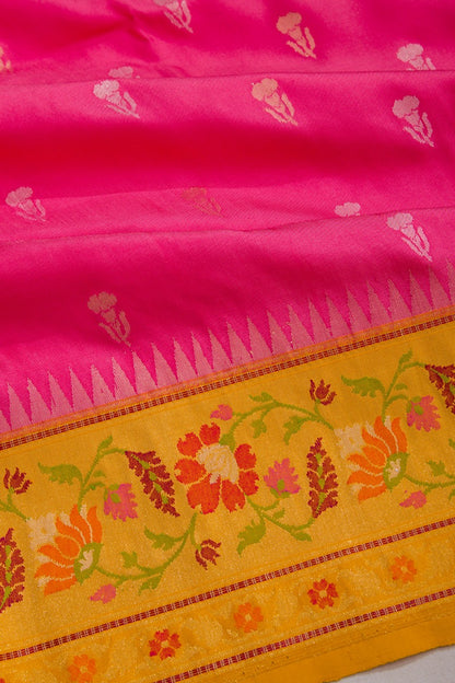 Banarasi Silk Butta Baby Pink Saree