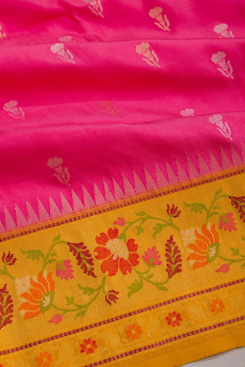 Banarasi Silk Butta Baby Pink Saree
