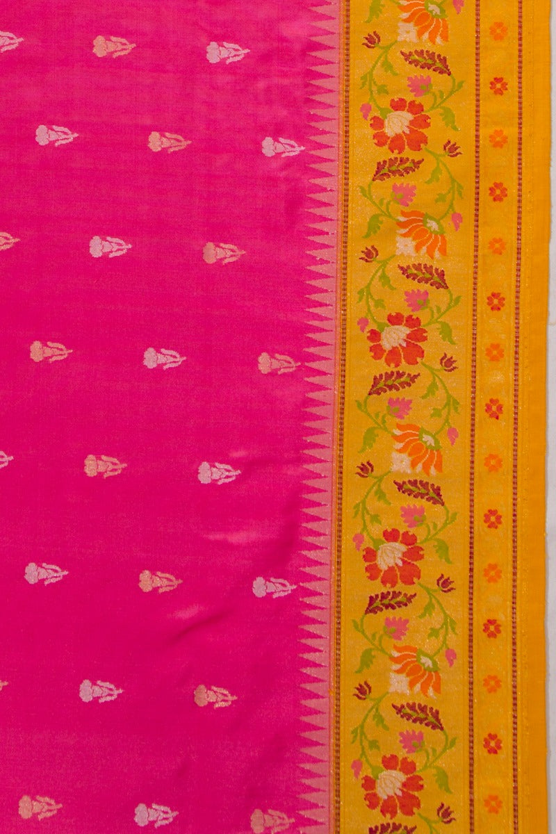 Banarasi Silk Butta Baby Pink Saree