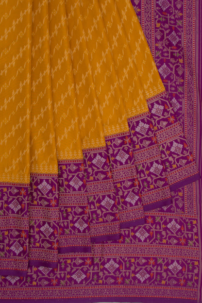 Banarasi Silk Jaal Mustard Yellow Saree