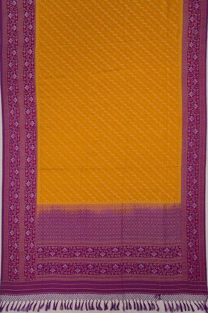 Banarasi Silk Jaal Mustard Yellow Saree
