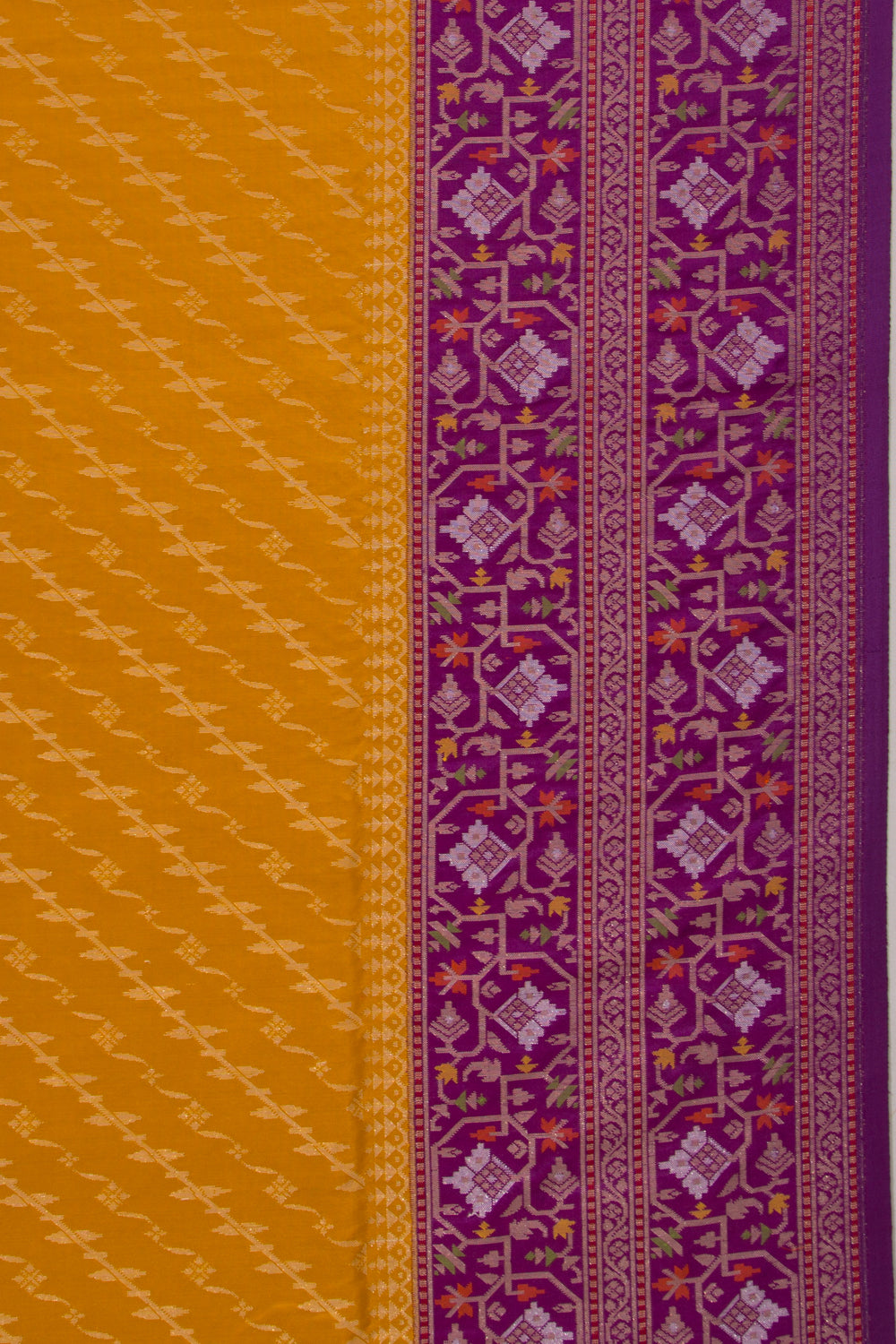 Banarasi Silk Jaal Mustard Yellow Saree