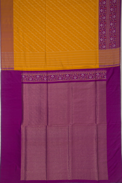 Banarasi Silk Jaal Mustard Yellow Saree