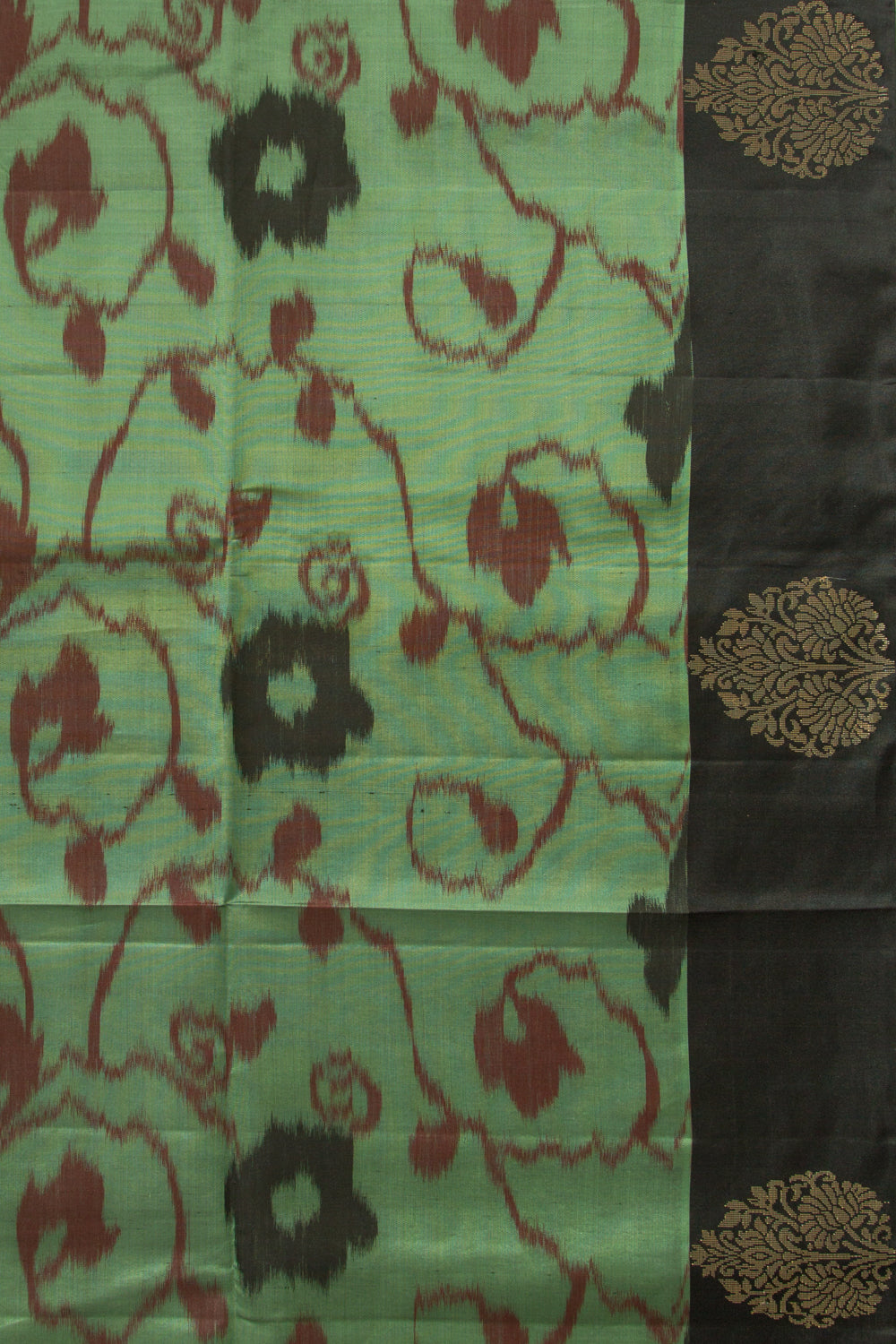 Coimbatore Silk Floral Printed Pastel Green Saree