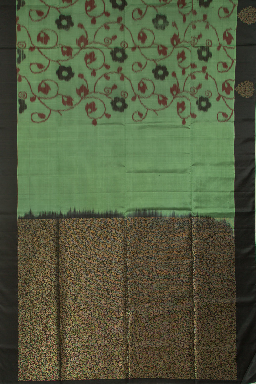 Coimbatore Silk Floral Printed Pastel Green Saree