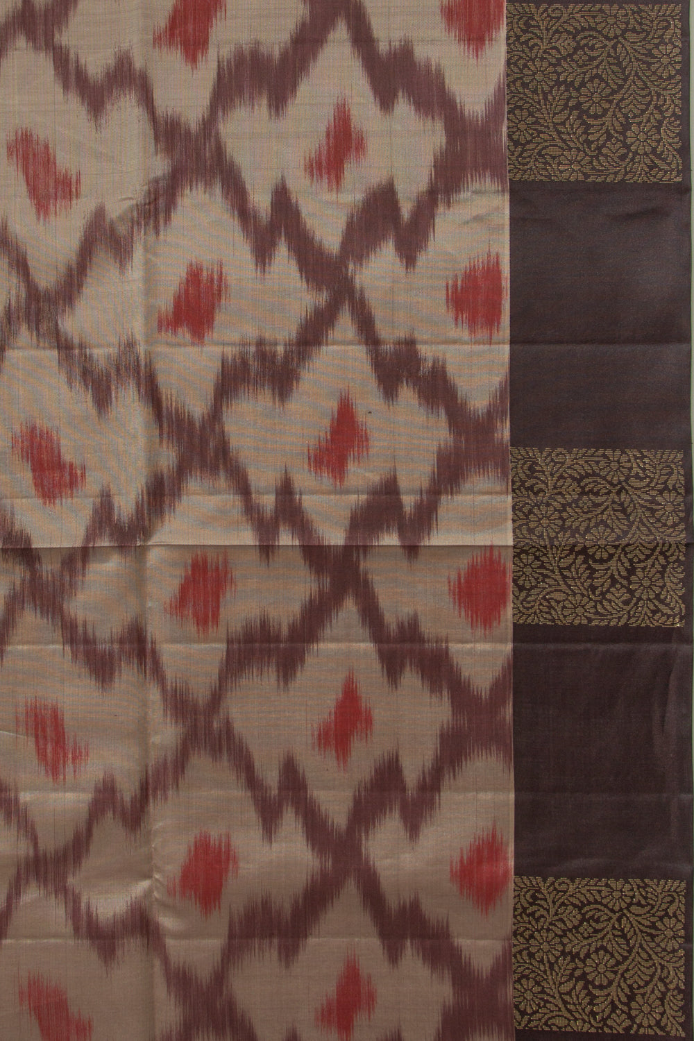 Coimbatore Silk Printed Grey Saree