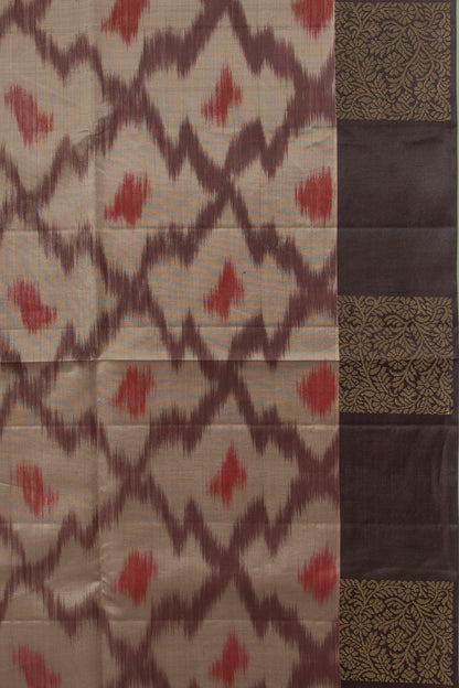 Coimbatore Silk Printed Grey Saree