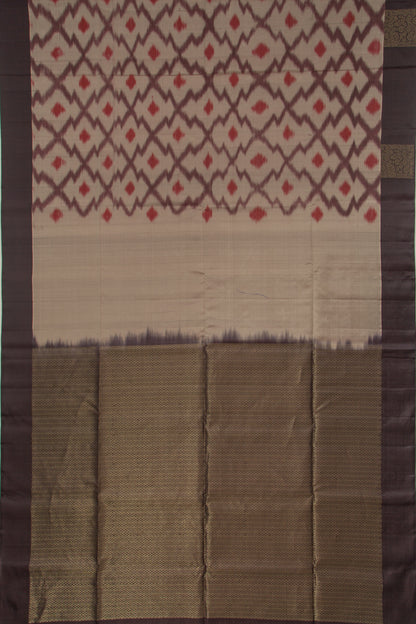 Coimbatore Silk Printed Grey Saree