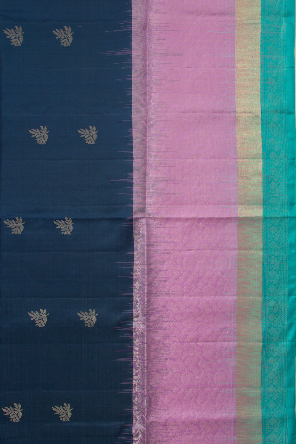 Coimbatore Silk Butta Dark Blue Saree
