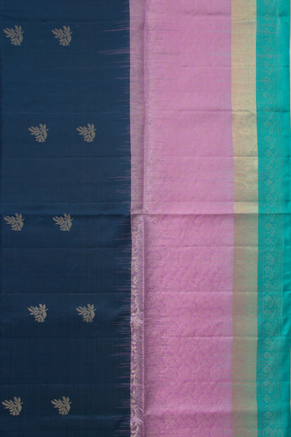 Coimbatore Silk Butta Dark Blue Saree