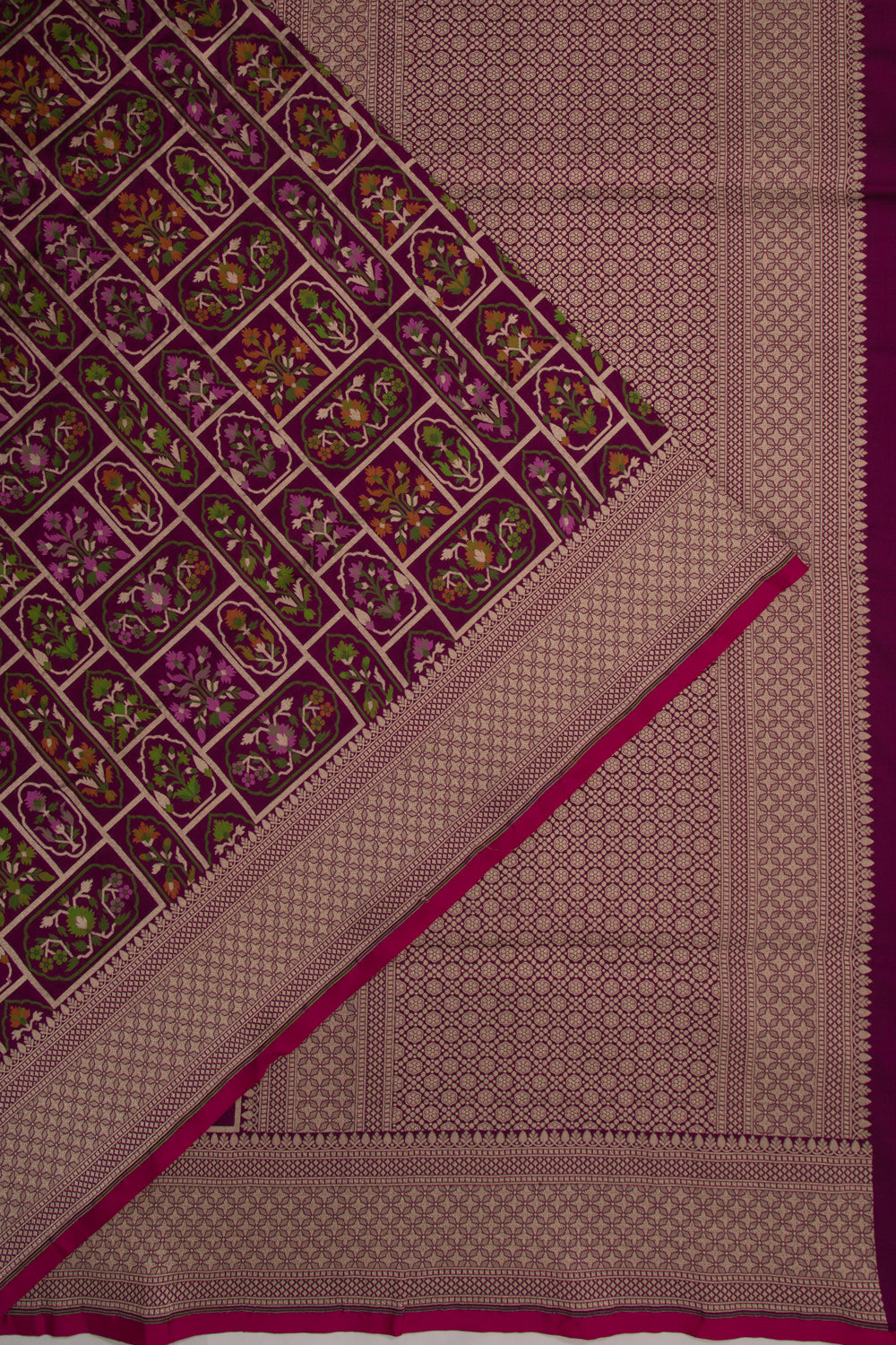 Banarasi Silk Brocade Purple Saree