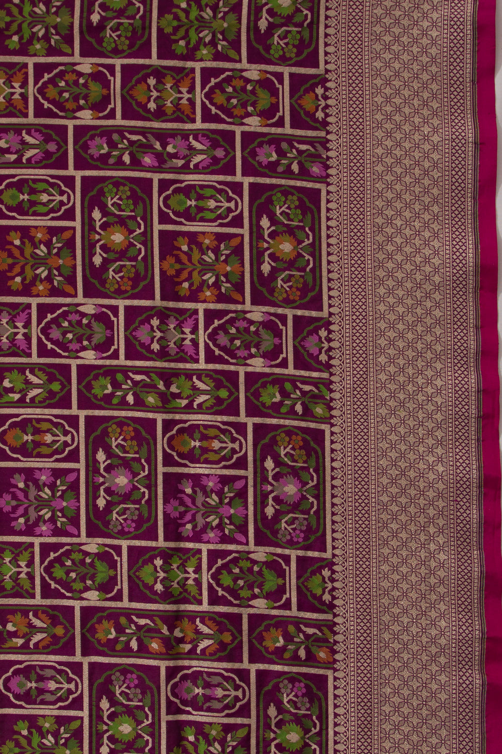 Banarasi Silk Brocade Purple Saree