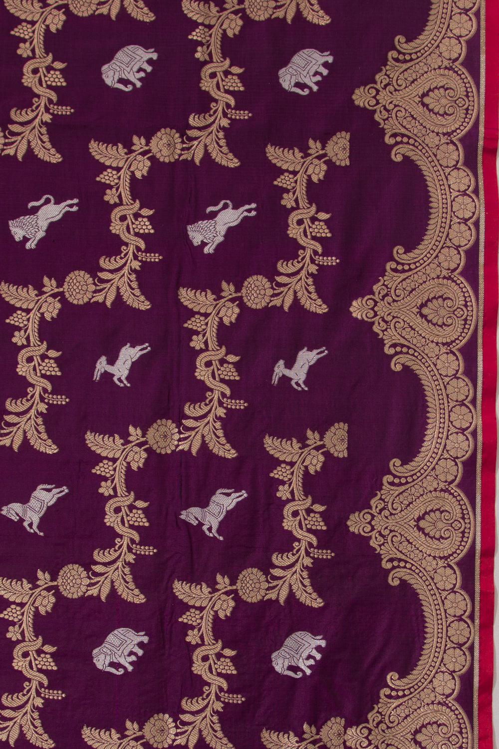 Banarasi Silk Jaal Purple Saree