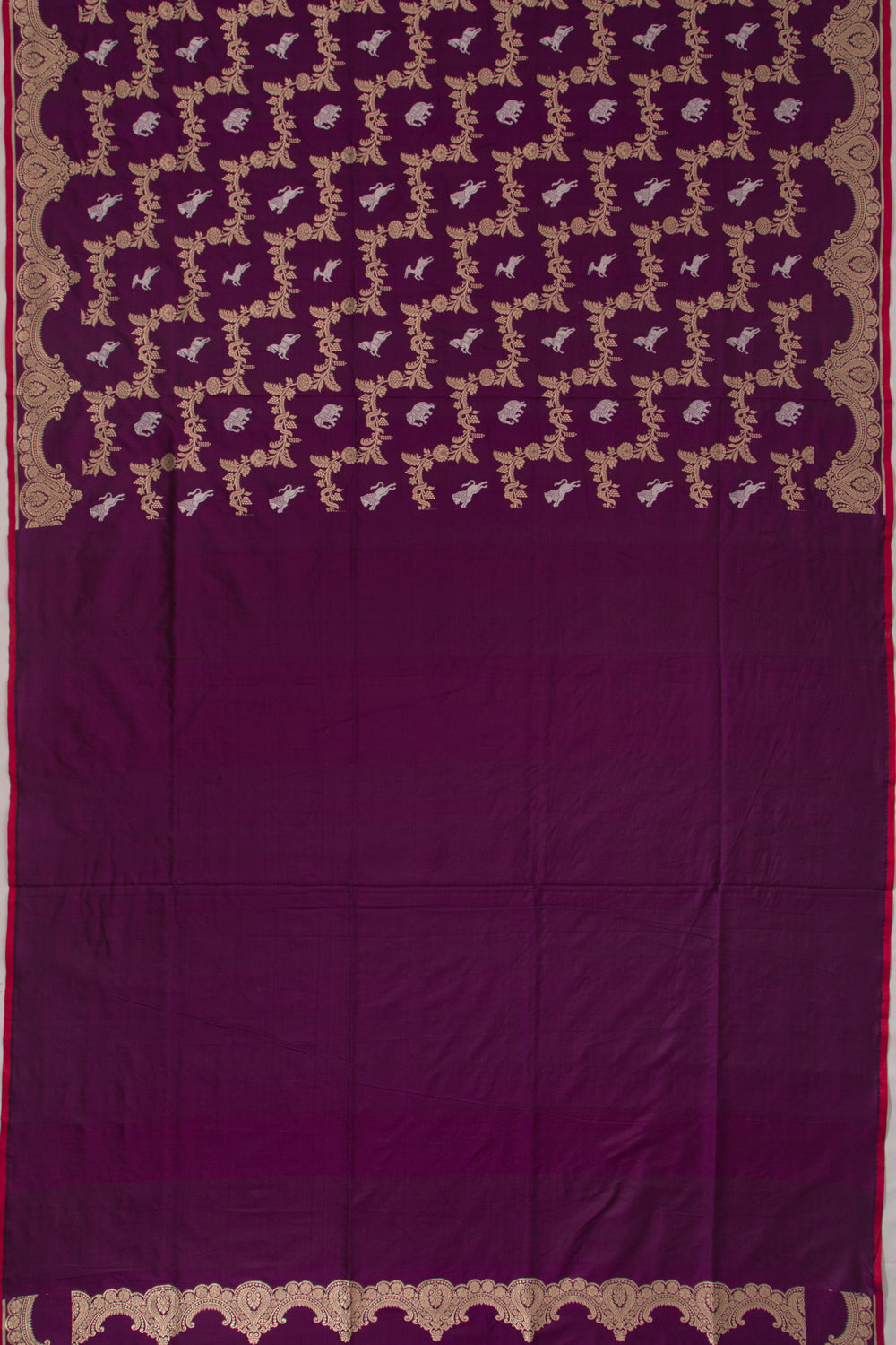 Banarasi Silk Jaal Purple Saree