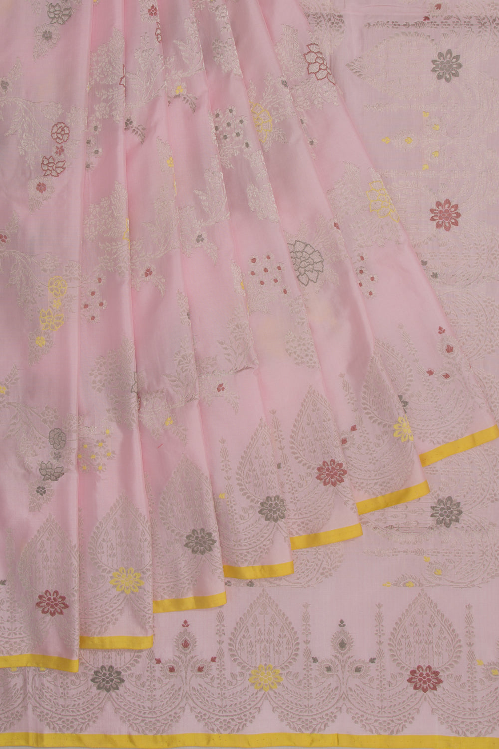 Banarasi Silk Jaal Pastel Pink Saree