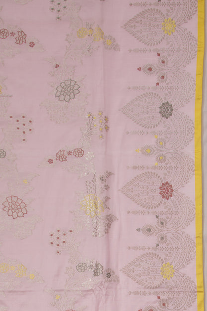 Banarasi Silk Jaal Pastel Pink Saree