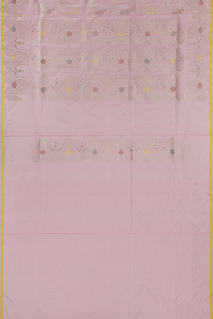 Banarasi Silk Jaal Pastel Pink Saree