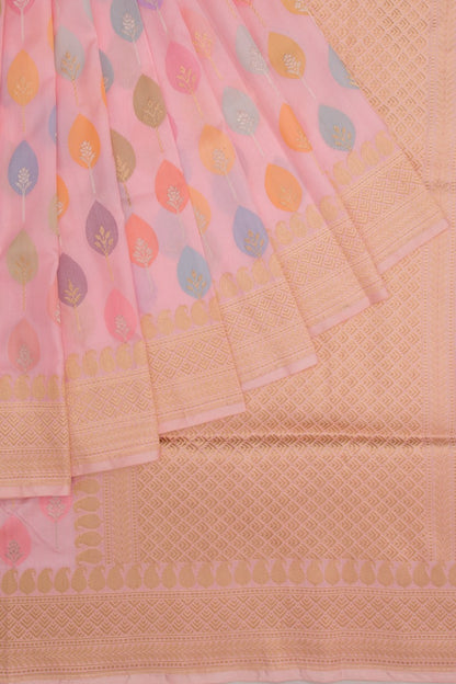 Banarasi Silk Butta Baby Pink Saree