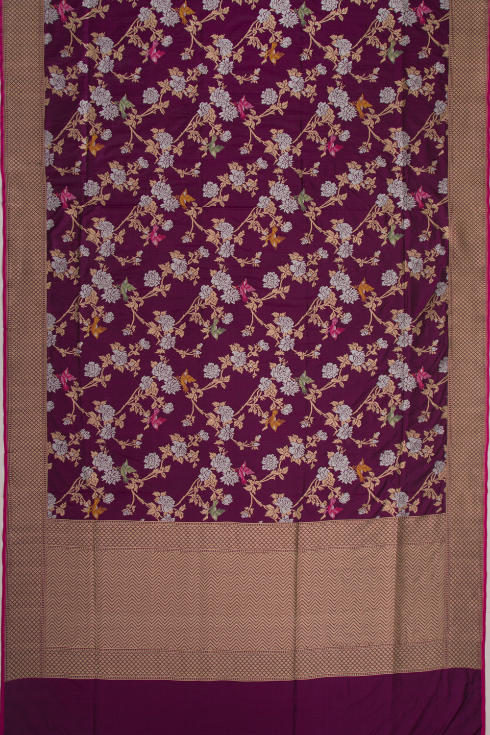 Banarasi Silk Jaal Purple Saree