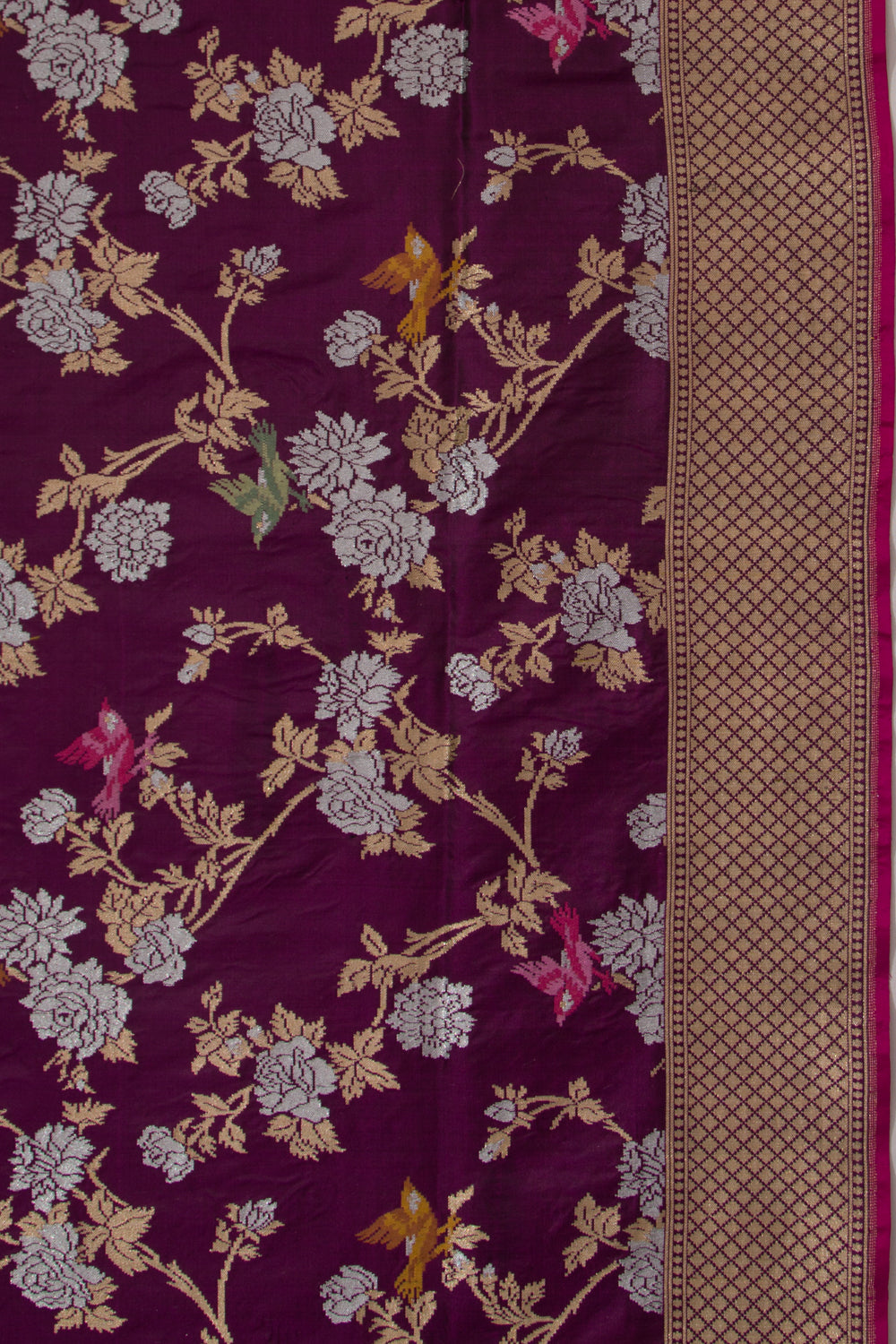 Banarasi Silk Jaal Purple Saree