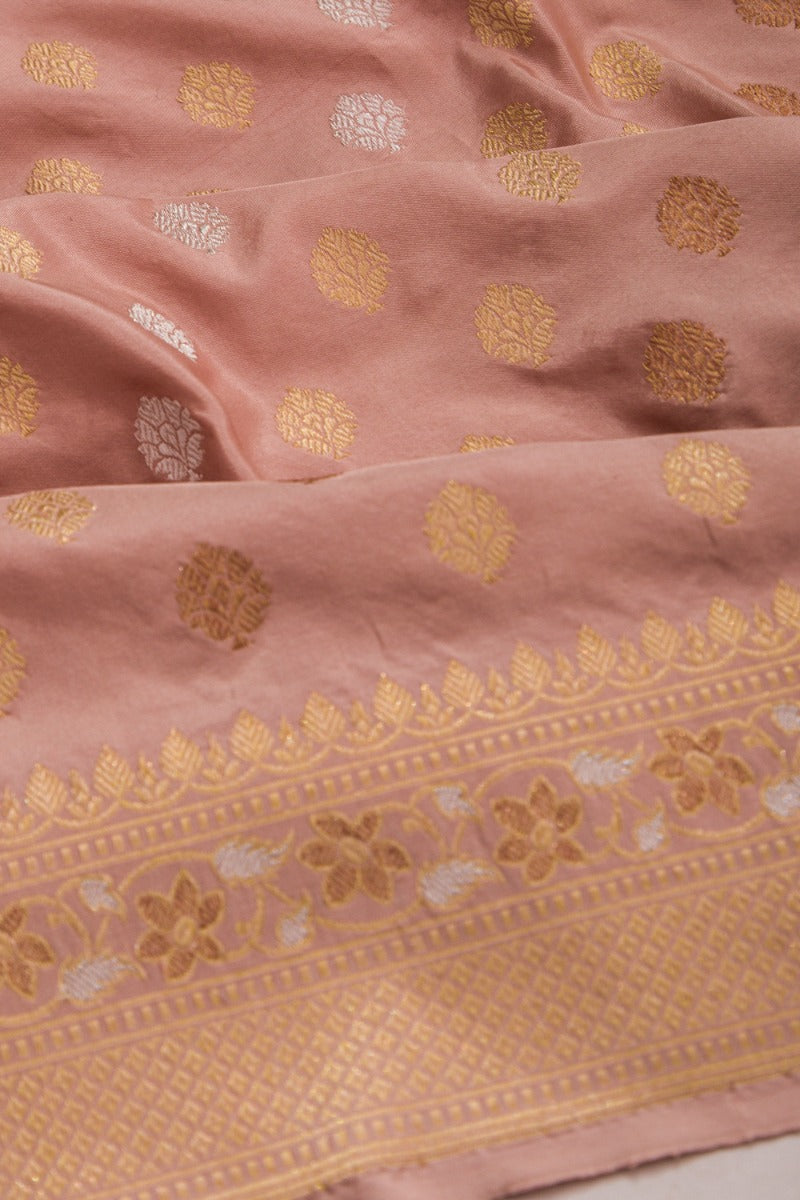 Banarasi Silk Butta Lilac Saree