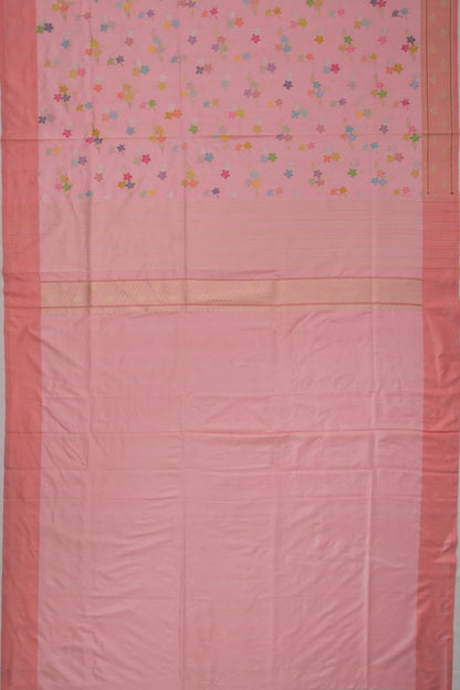 Banarasi Silk Jaal Baby Pink Saree