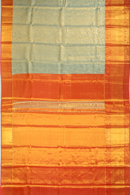 Taranga Kanchi Silk Tissue Brocade Pastel Blue Saree