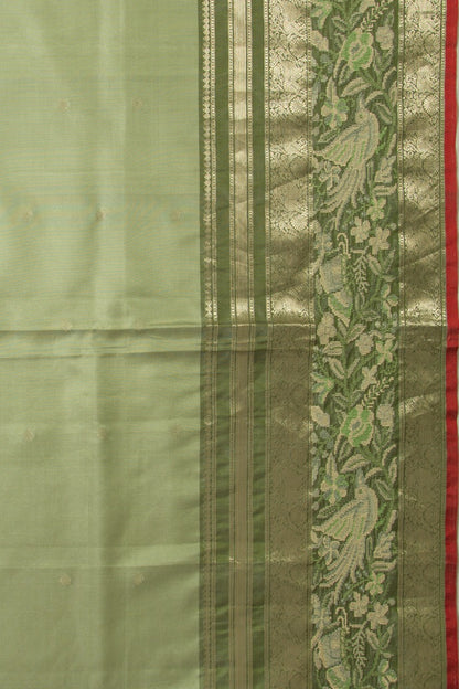 Kanchipuram Silk Butta Pista Green Saree